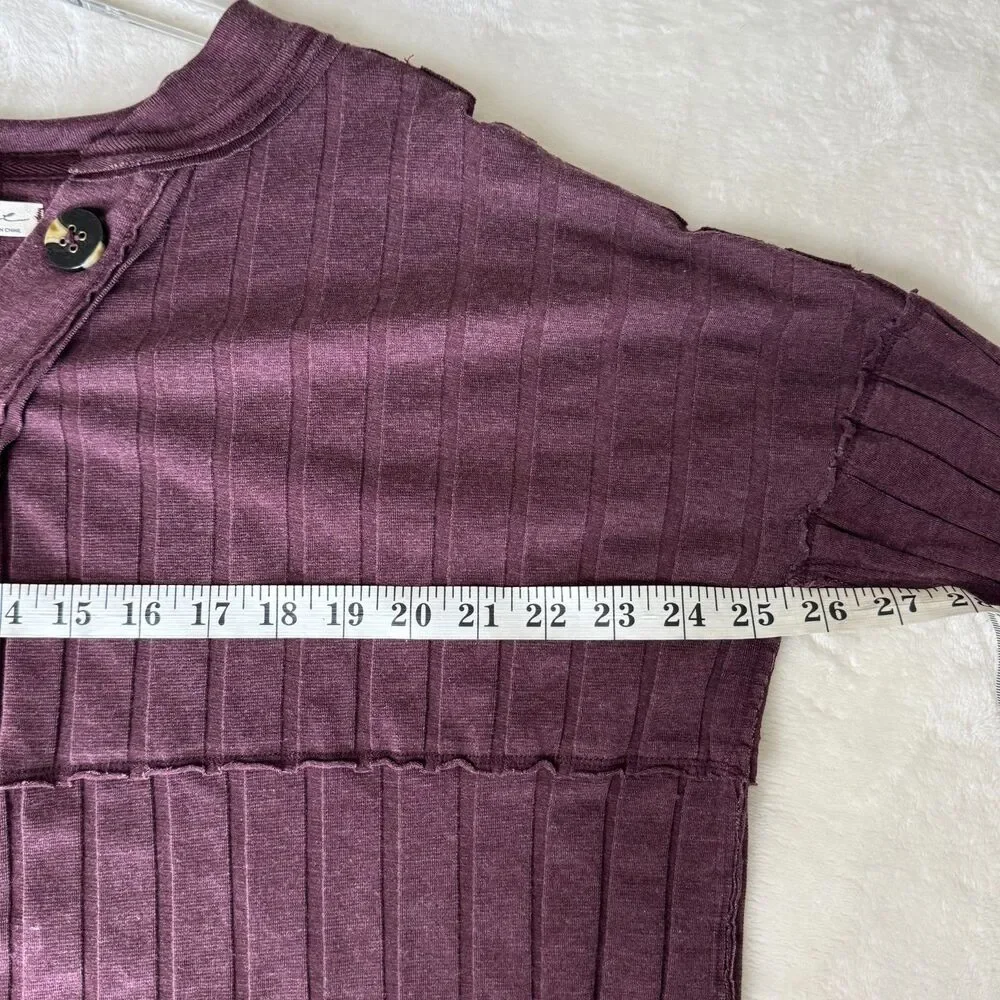Free People In the Mix Henley Top Sz S Long Sleeve